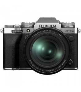 برسی دوربین بدون آینه فوجی فیلم مدل Fujifilm X-T5 رنگ نقره‌ای همراه با لنز XF 16-80mm