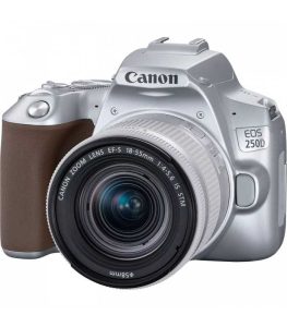 برسی دوربین Canon مدل 250D همراه لنز EF-S 18-55mm IS STM-نقره‌ای