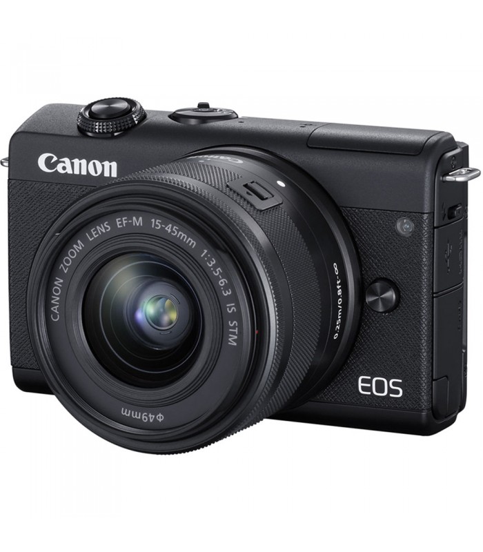 برسی دوربین دیجیتال بدون آینه کانن مدل EOS M200 همراه با لنز EF-M 15-45mm رنگ مشکی