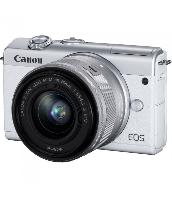 برسی دوربین دیجیتال بدون آینه کانن مدل EOS M200 همراه با لنز EF-M 15-45mm رنگ سفید