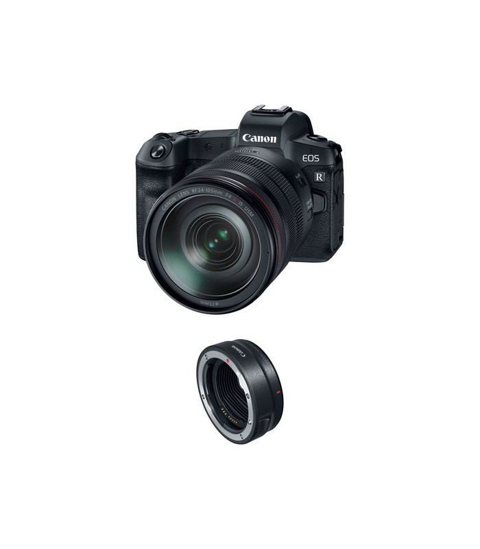 برسی دوربین بدون آینه کانن مدل Canon EOS R به همراه لنز EF 24-105mm و مبدل EF-EOS R