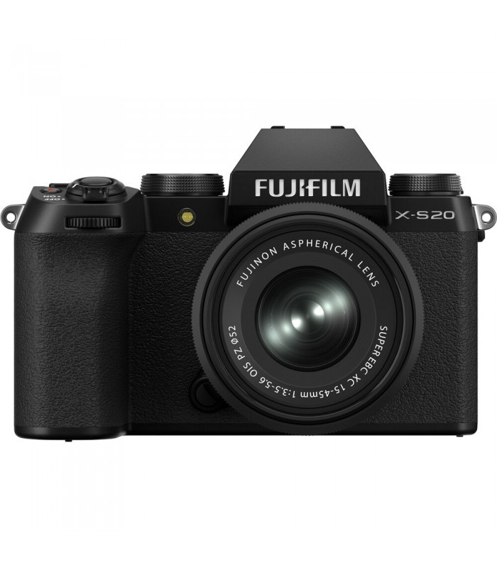 برسی دوربین بدون آینه فوجی فیلم به همراه لنز ۱۵-۴۵ میلی متری مدل FUJIFILM X-S20 | رنگ مشکی