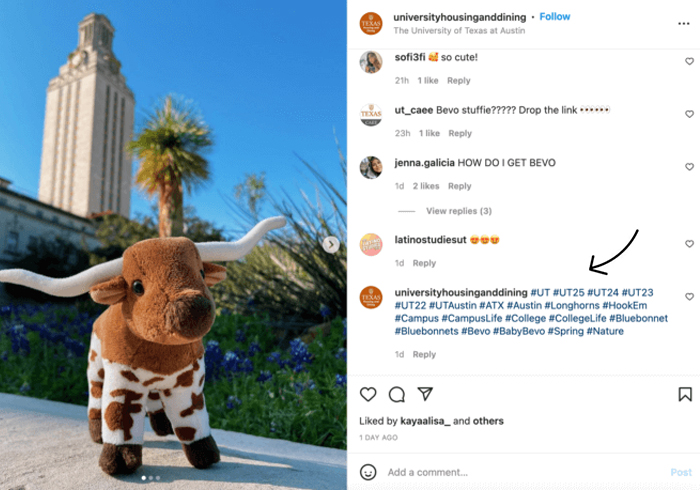 هشتگ&zwnj;گذاری در کامنت اینستاگرام