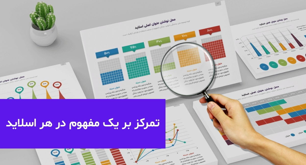 تمرکز بر یک مفهوم در هر اسلاید